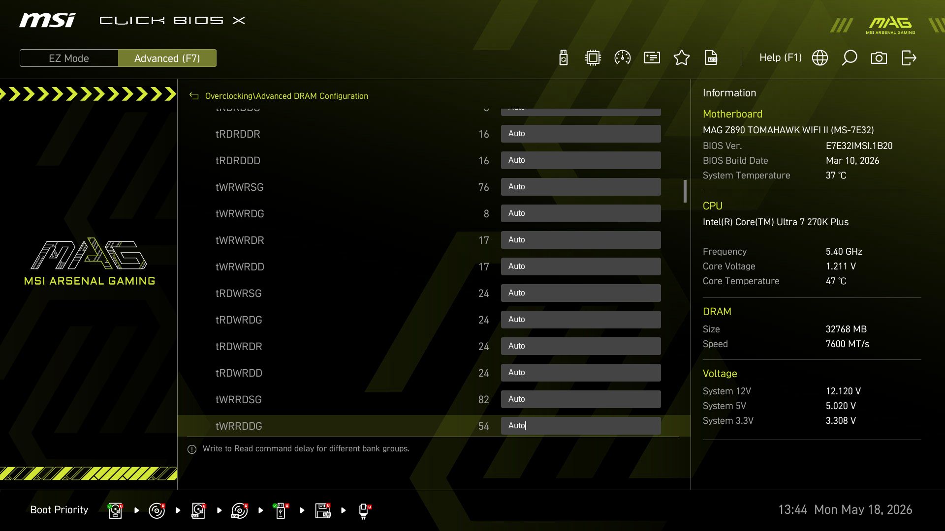 MSI MAG Z890 Tomahawk Wifi II
