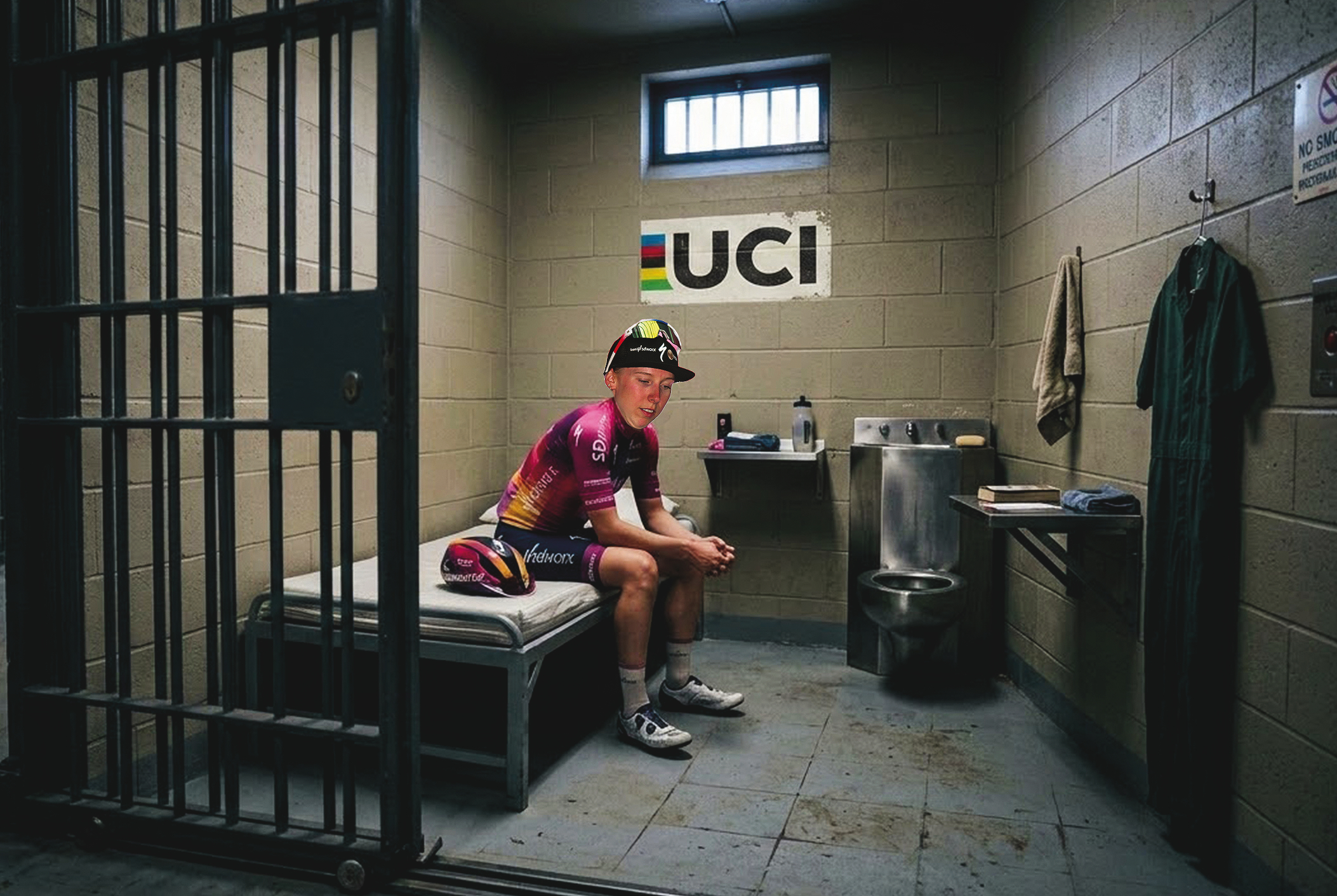 Lorena Wiebes after being disqualified from the women's Giro d'Italia