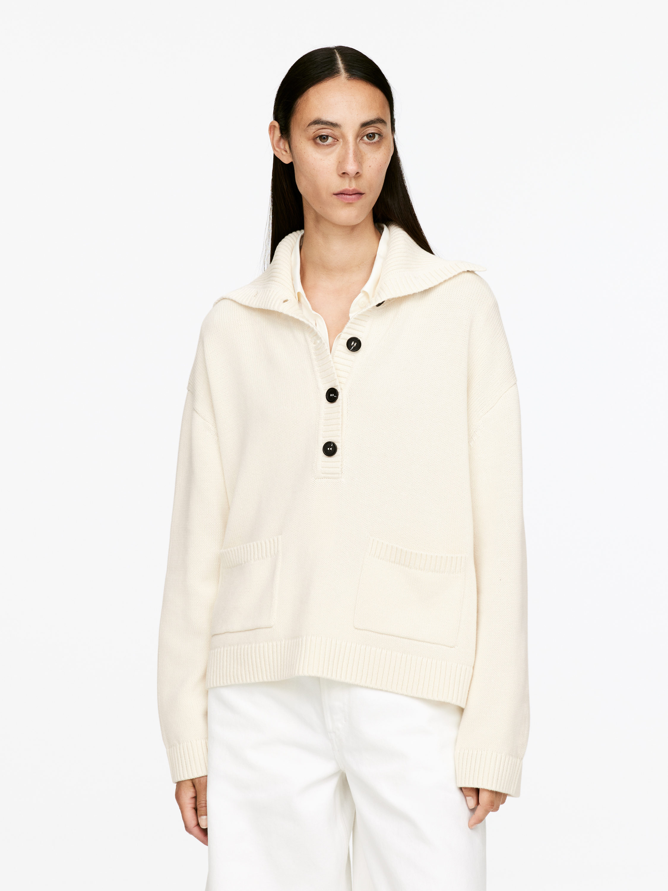 High-Neck Jumper – Light Beige – Women – Arket Gb