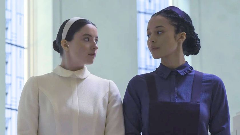 Agnes and Daisy look at each other