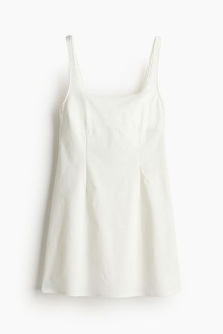 Picot-Trimmed Jersey Dress