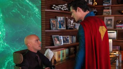Nicholas Hoult as Lex Luthor and David Corenswet as Superman