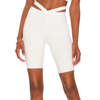 $31 White Banded Biker Short