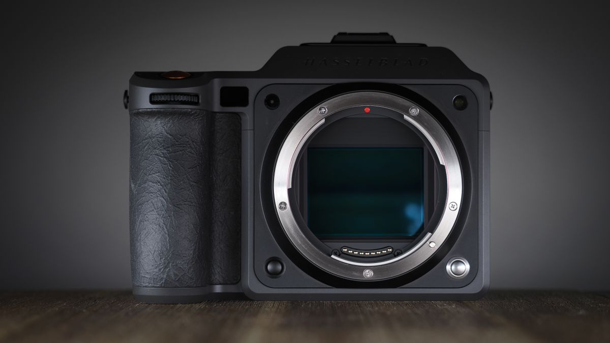 Hasselblad X2D II 100C on a wooden surface