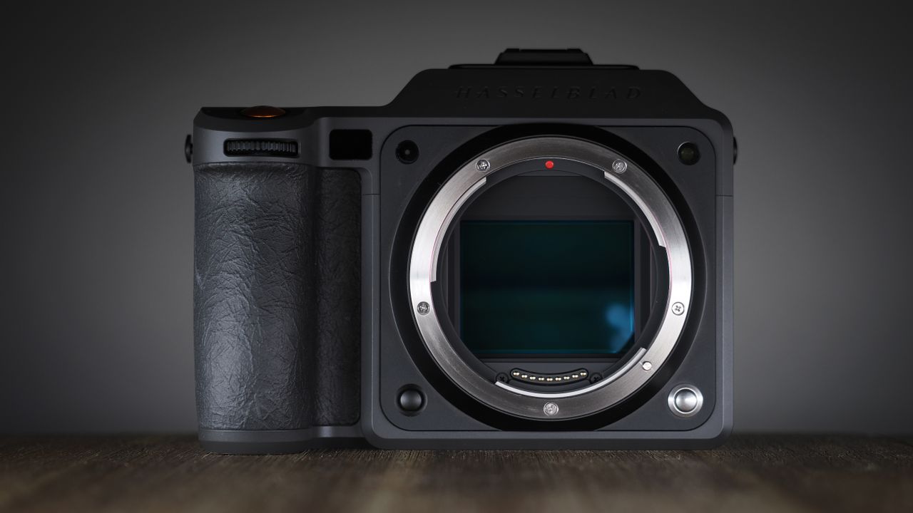 Hasselblad X2D II 100C on a wooden surface