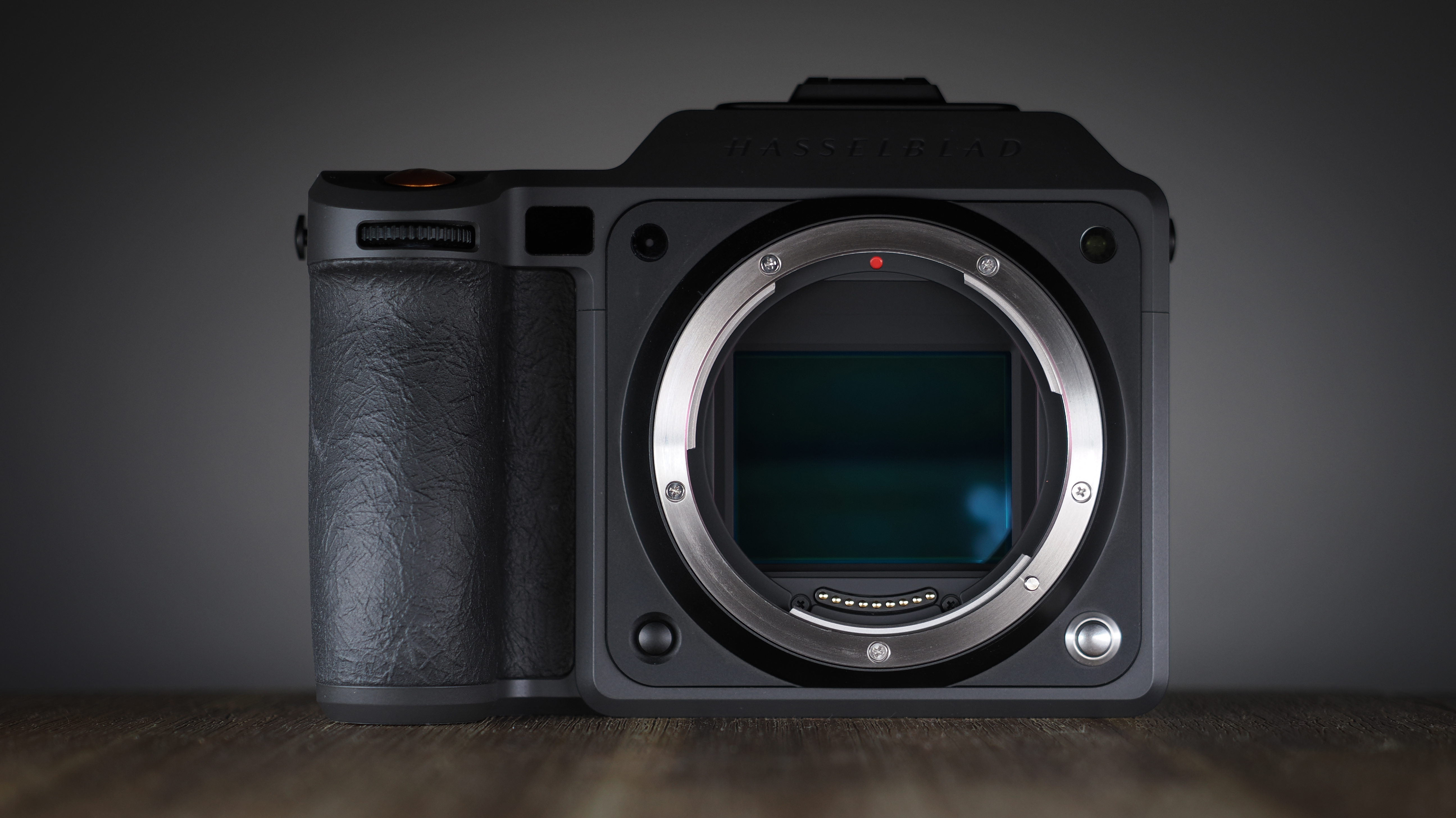 Hasselblad X2D II 100C on a wooden surface