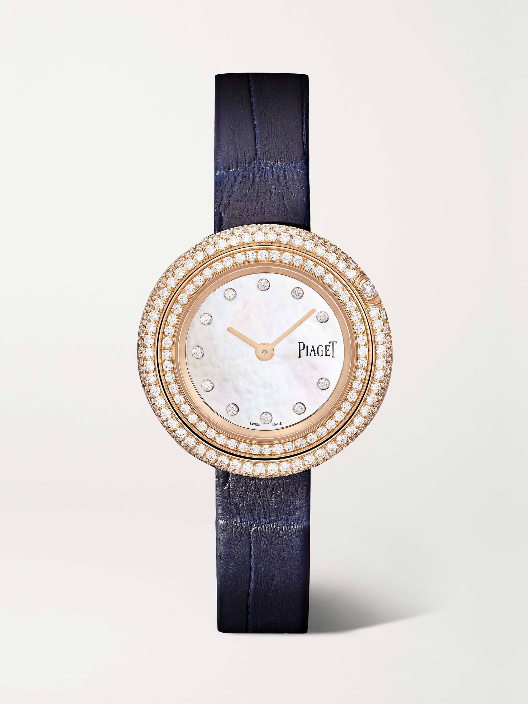 Possession Reloj de oro rosa de 18 quilates, cocodrilo y diamantes de 29 mm