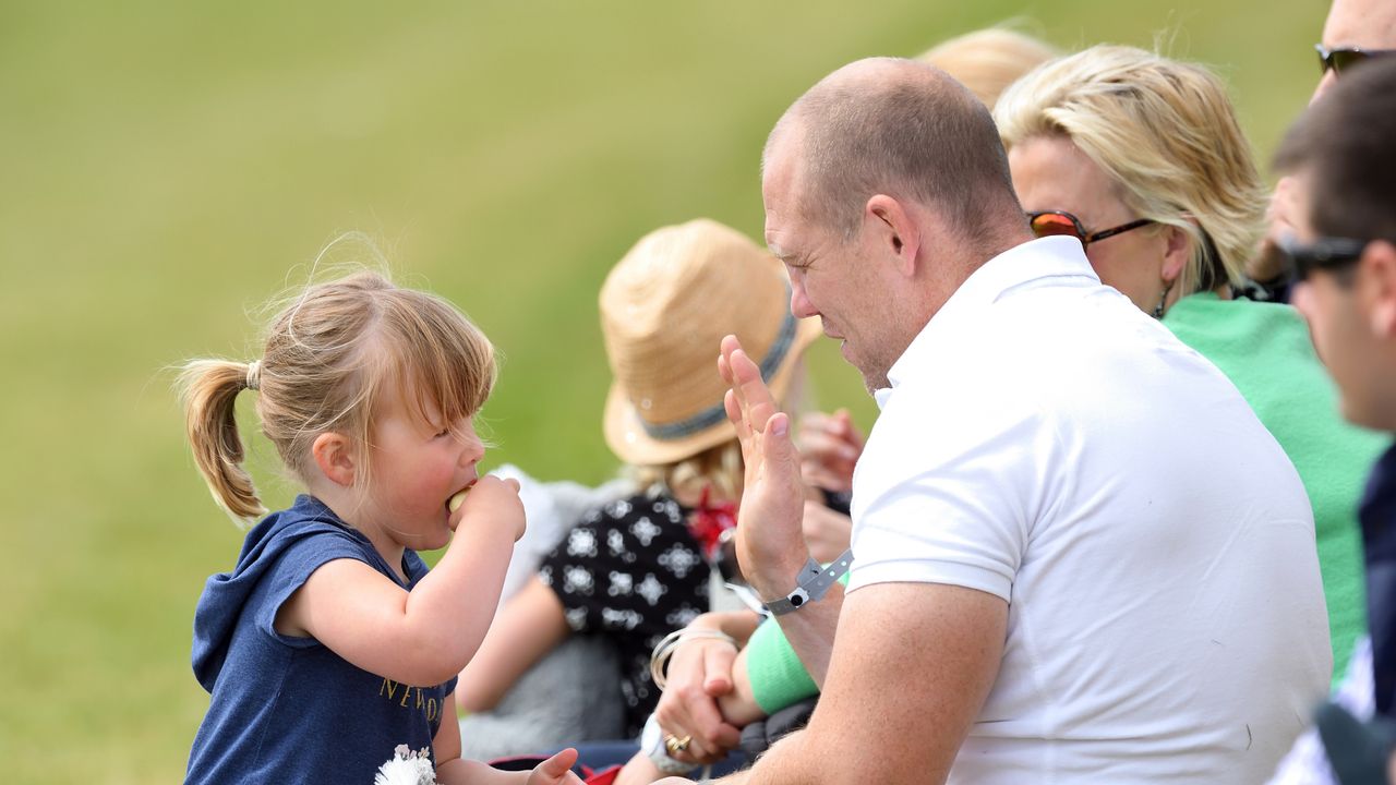 Mike Tindall and daughter Mia Tindall