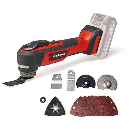 Einhell Professional Cordless Multi Tool With Accessories 18v Power X-Change, Brushless Power Tool for Wood, Plastic and Metal, Without Battery Tp-Mg 18 Li Oscillating Multi-Tool