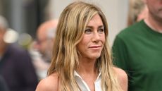 Jennifer Aniston is seen filming on location for 'The Morning Show' in the Flatiron District on July 27, 2024 in New York City.