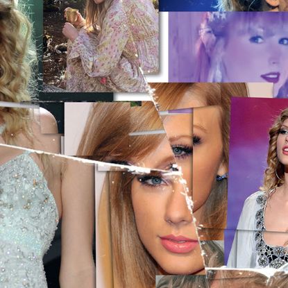 Taylor swift collage with looklikes for Identity Issue 2023