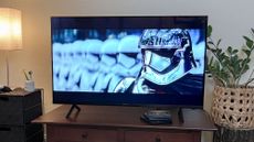 Captain Phasma in Star Wars, playing on Sony Bravia 3 LED TV