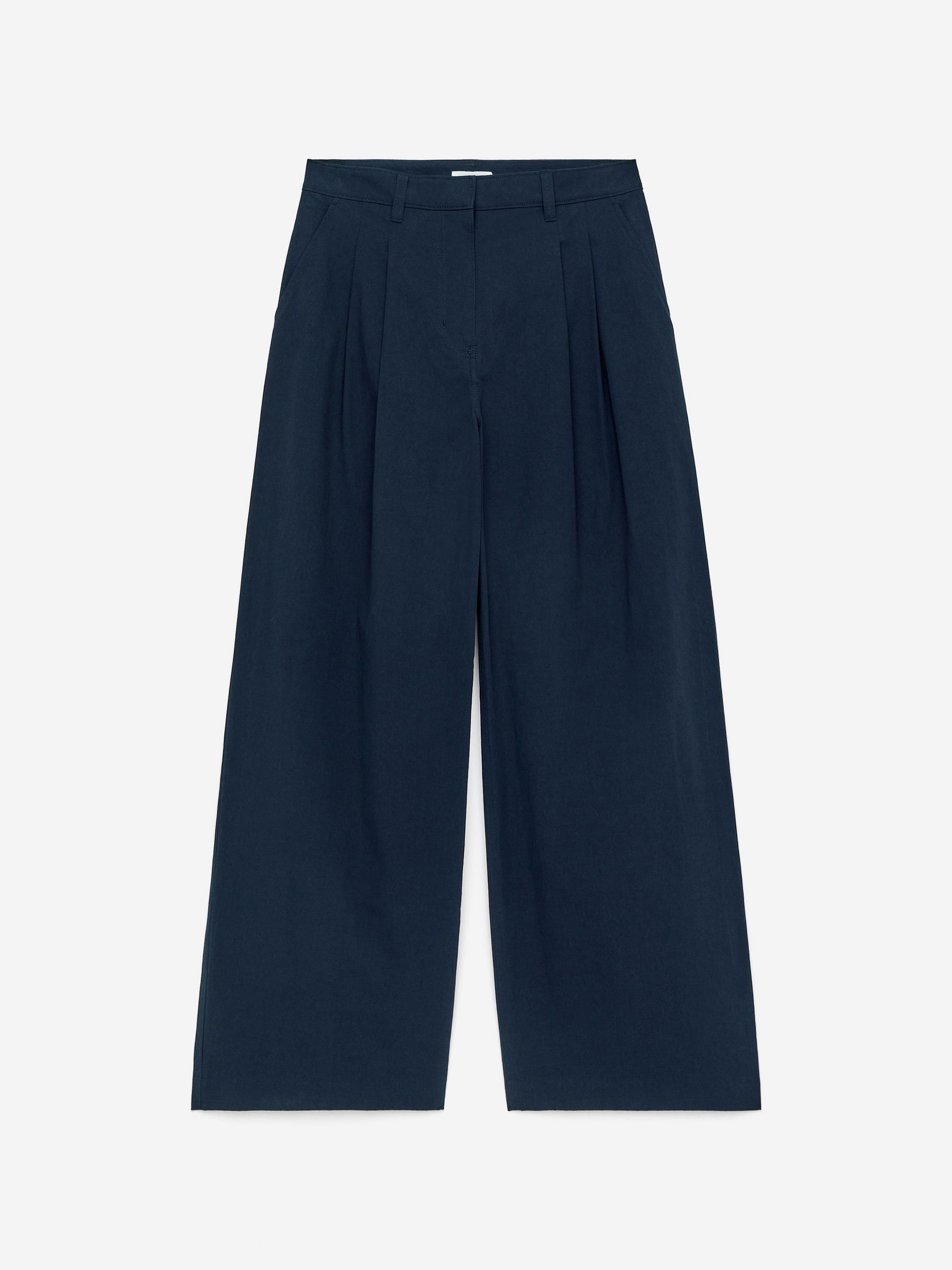 Pleated Trousers – Dark Blue – Women – Arket Gb