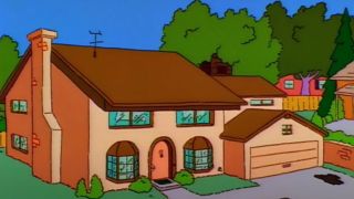 The exterior of The Simpsons house