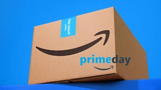 Amazon Prime Day box against blue background