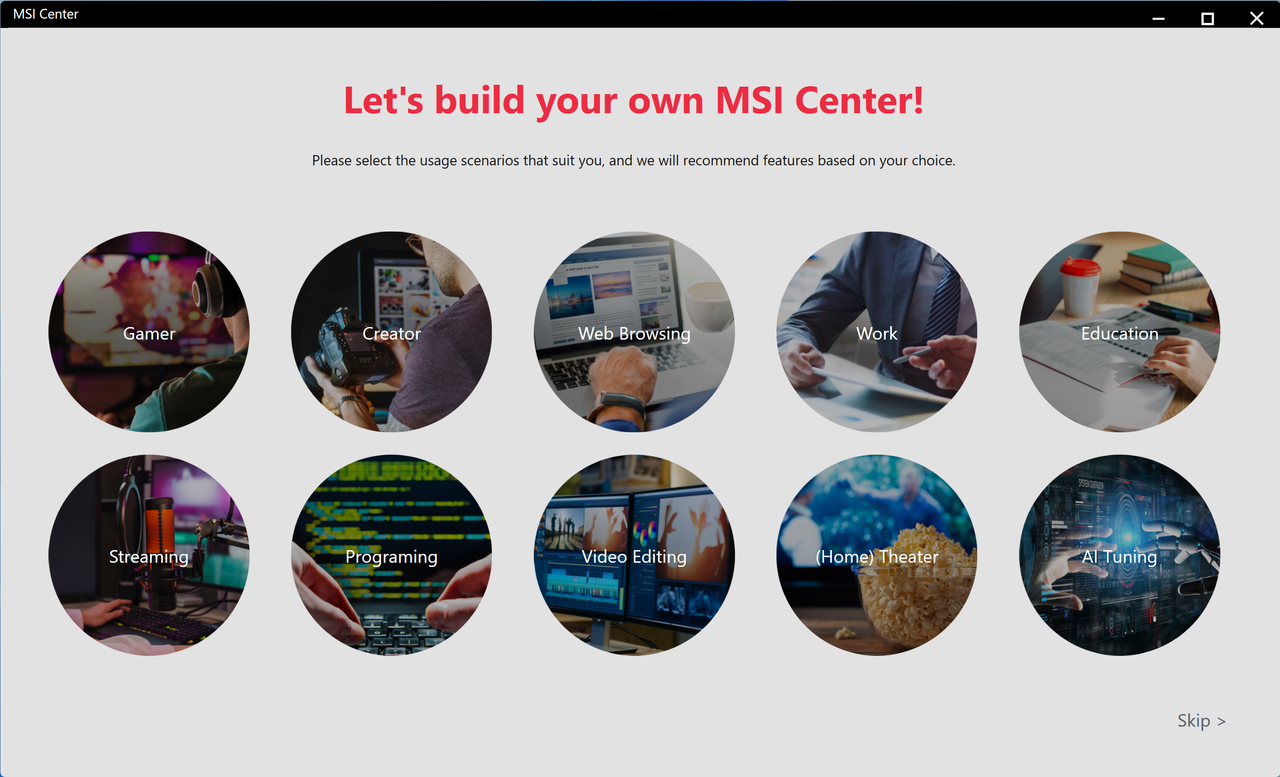 MSI MAG Z890 Tomahawk Wifi II - MSI Center