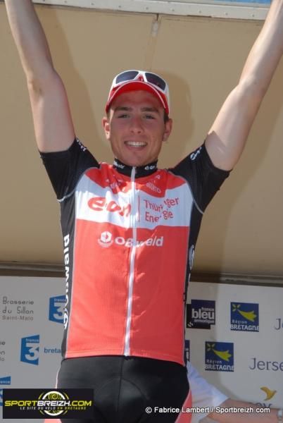 Stage five winner John Degenkolb (Th&uuml;ringer Energie Team) at the tour of Bretagne