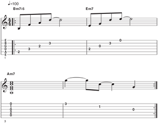 Aeolian mode arpeggios