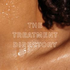 A woman's décolletage with the words: "The Treatment Directory"