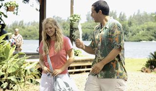 50 First Dates Adam Sandler tries to give Drew Barrymore flowers
