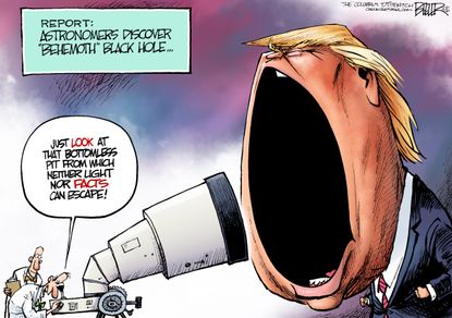 Political Cartoon U.S. Trump Black Hole 2016