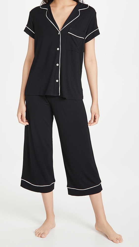 Eberjey Gisele Short Sleeve Crop Pajama Set