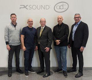 James Oliver, CSO, PK Sound; Jeremy Bridge, CEO, PK Sound; Ben Saltzman, CEO, ACT Entertainment; David Johnson, CCO, ACT Entertainment; and Ralph Mastrangelo, Director of Sales, Live Sound, ACT Entertainment.