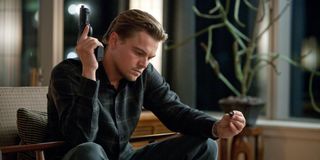 Leonardo DiCaprio portraying Dom Cobb near the ending of Inception.