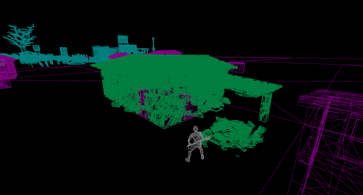Screens, models and art from an Unreal Engine 5 game about destruction