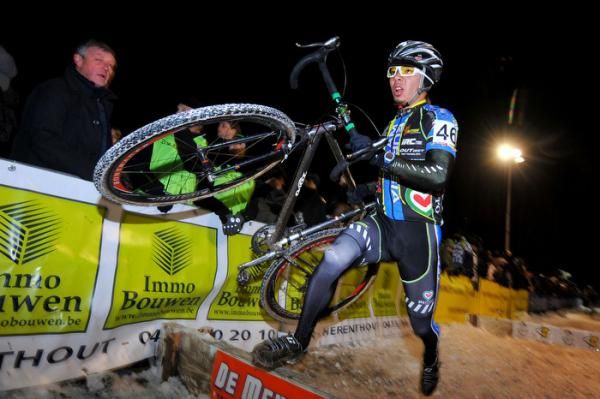 Japan's Yu Takenouchi runs the barriers.