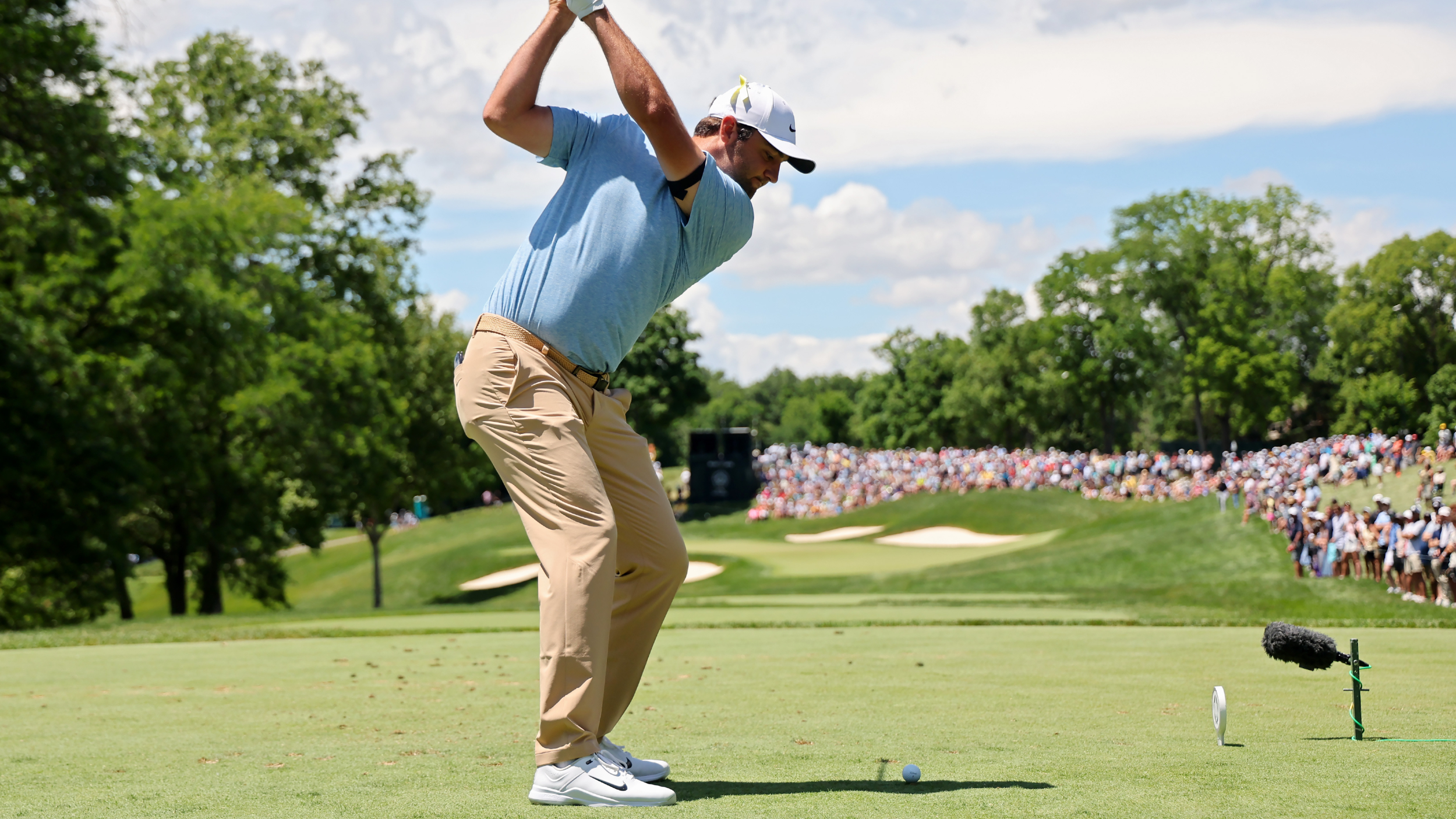 Scottie Scheffler takes a shot at the Memorial Tournament 