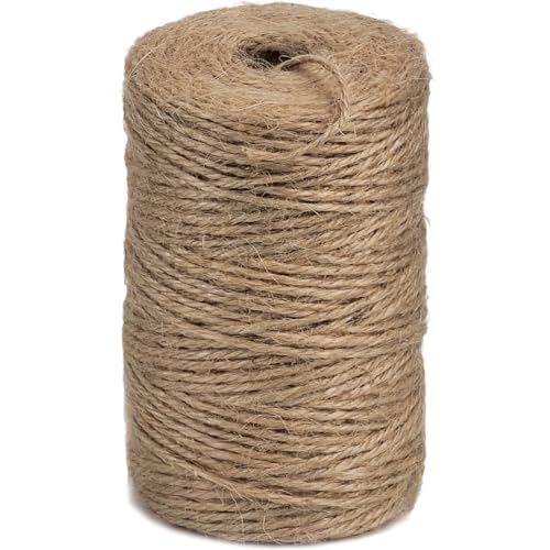 Perkhomy Garden Twine Strong Natural Jute 400 Feet Long Brown Twine for Gardening Tomato Climbing Plant Tie Floristry Crafts Gift Wrapping Packing Decor (brown 2mm * 400feet)