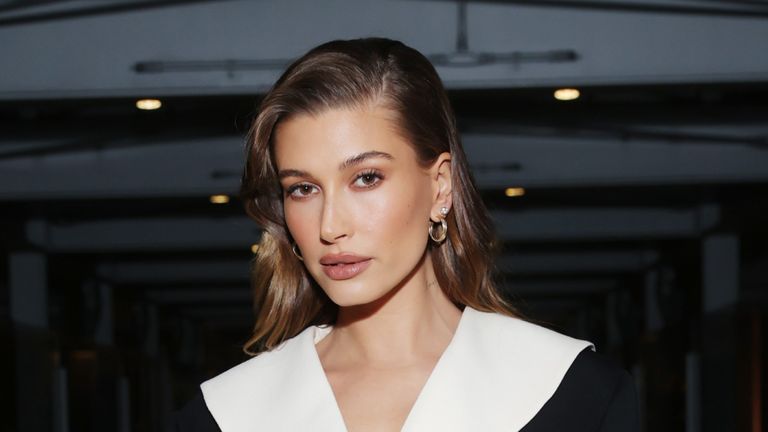 Hailey Bieber attends ELLE's 27th Annual Women In Hollywood Celebration, presented by Ralph Lauren and Lexus, at Academy Museum of Motion Pictures on October 19, 2021 in Los Angeles, California