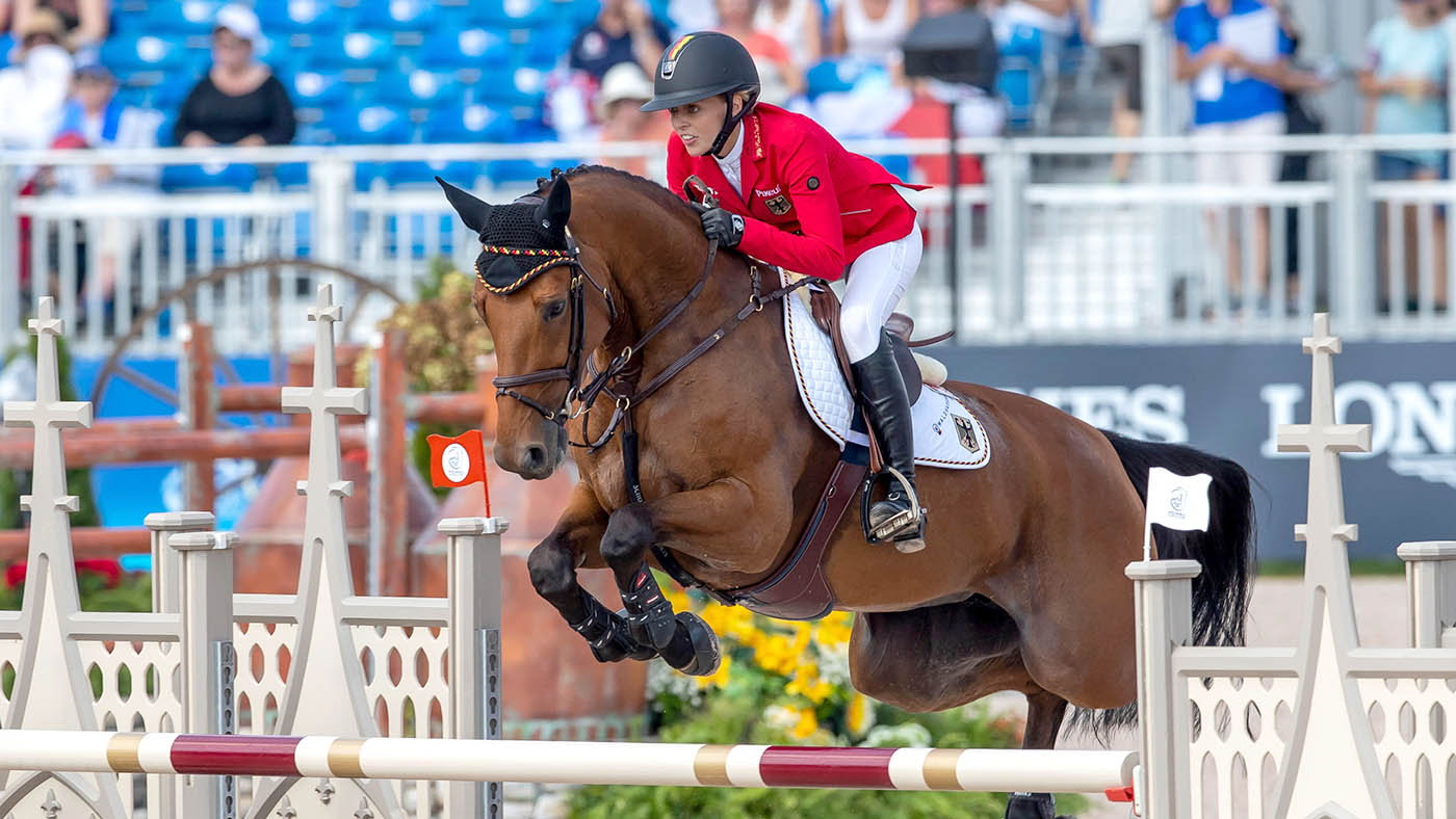Laura Klaphake and Catch Me If You Can OLD at the 2018 World Equestrian Games.