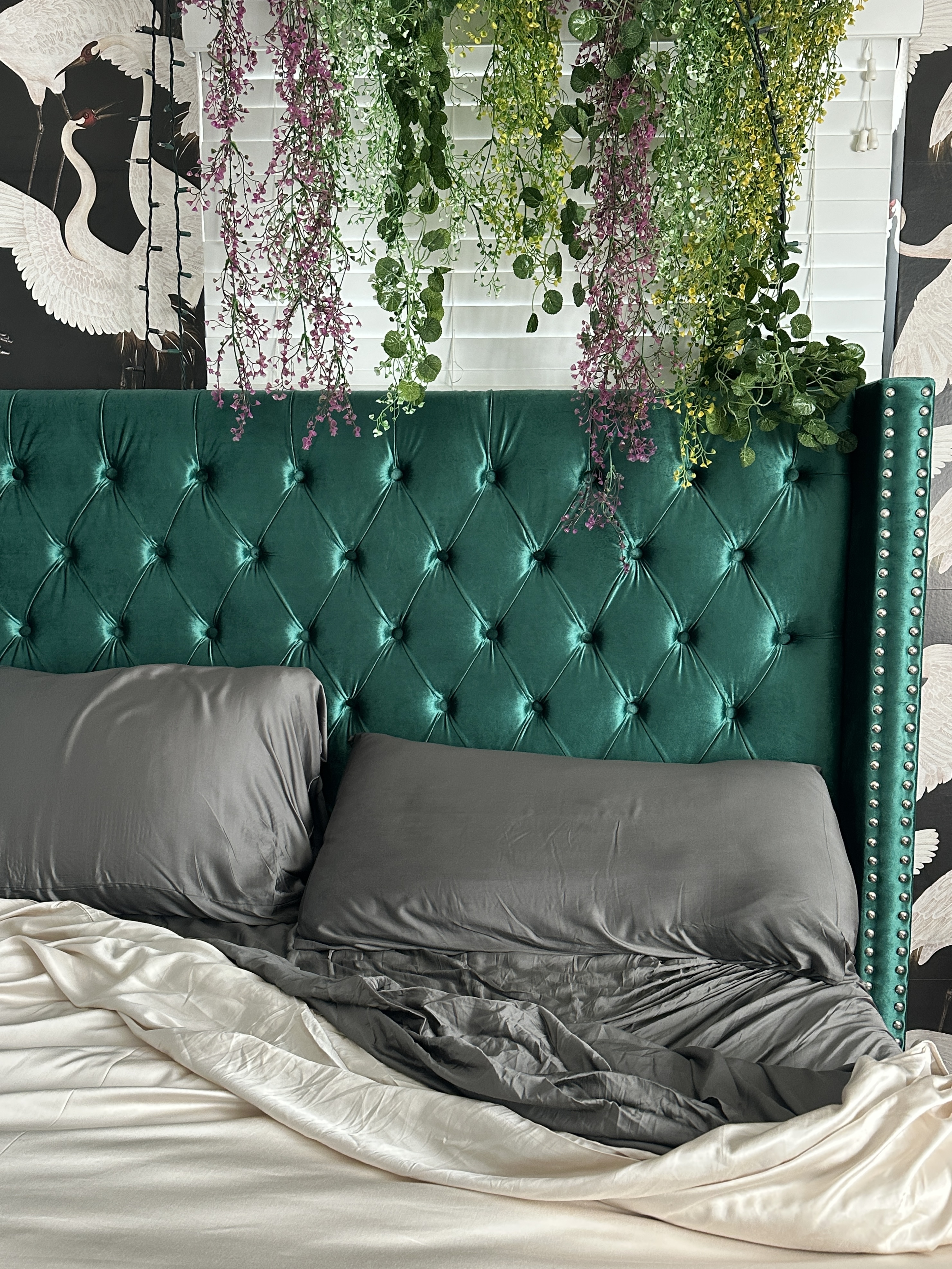 My childhood bedroom featuring Cozy Earth's Bamboo Viscose Comforter (and sheet sets).