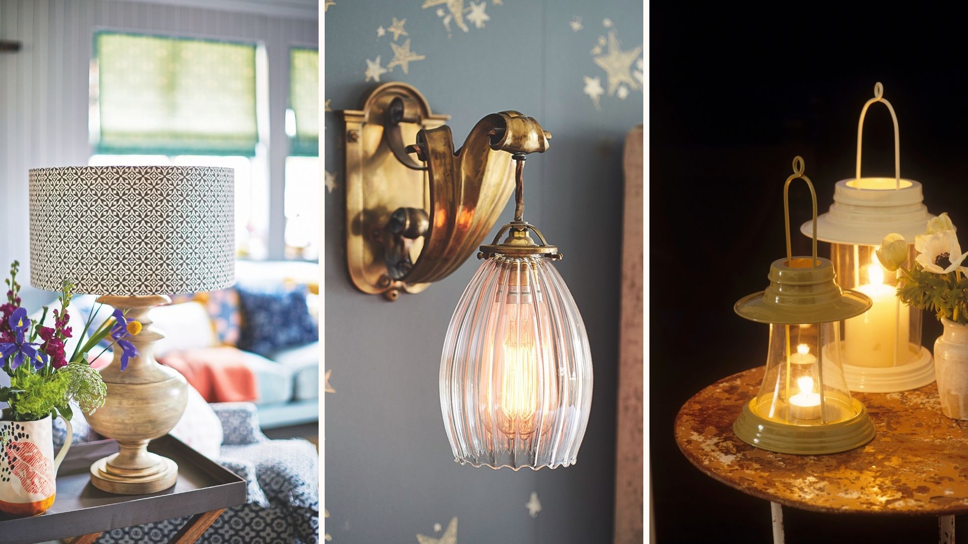 collage of timeless interior trick with colour and lighting