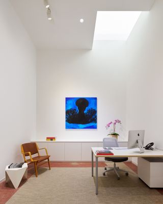 interior with art at Roberts Project by Johnston Marklee