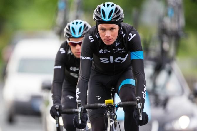 Chris Froome leads Richie Porte