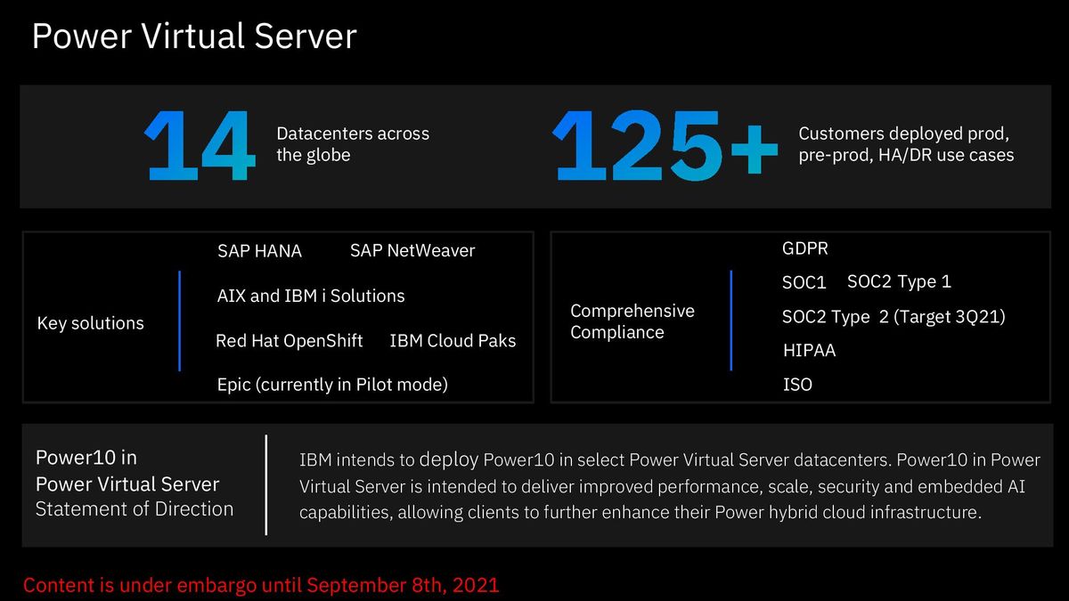 IBM E1080 Server Power10 Performance