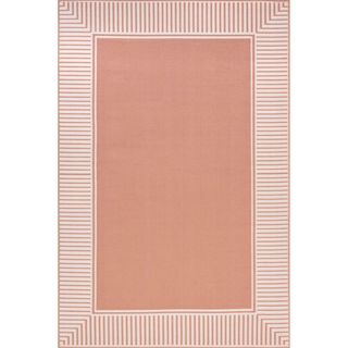 pink indoor outdoor rug 