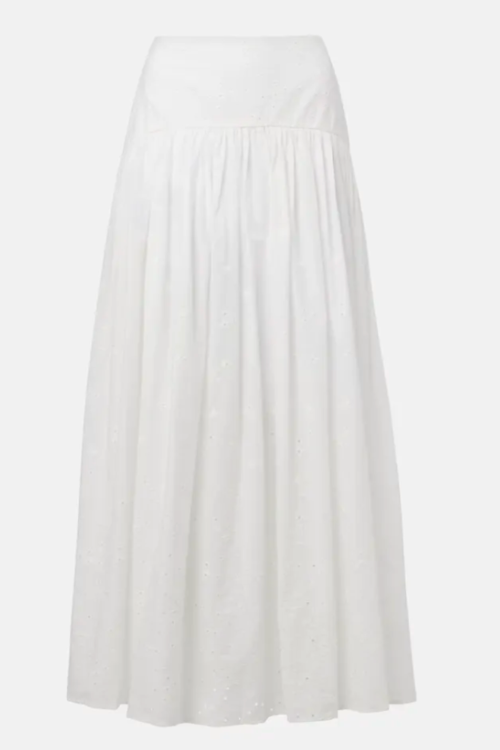 Staud, Procida Pleated Cotton Maxi Skirt