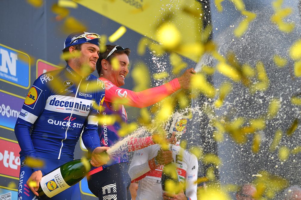 Alberto Bettiol (EF Education First) celebrates winning Tour of Flanders