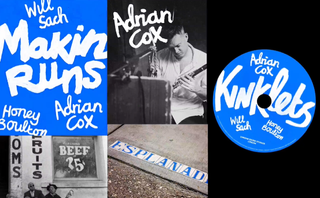 Record, poster and flyer designs for jazz musician Adrian Cox