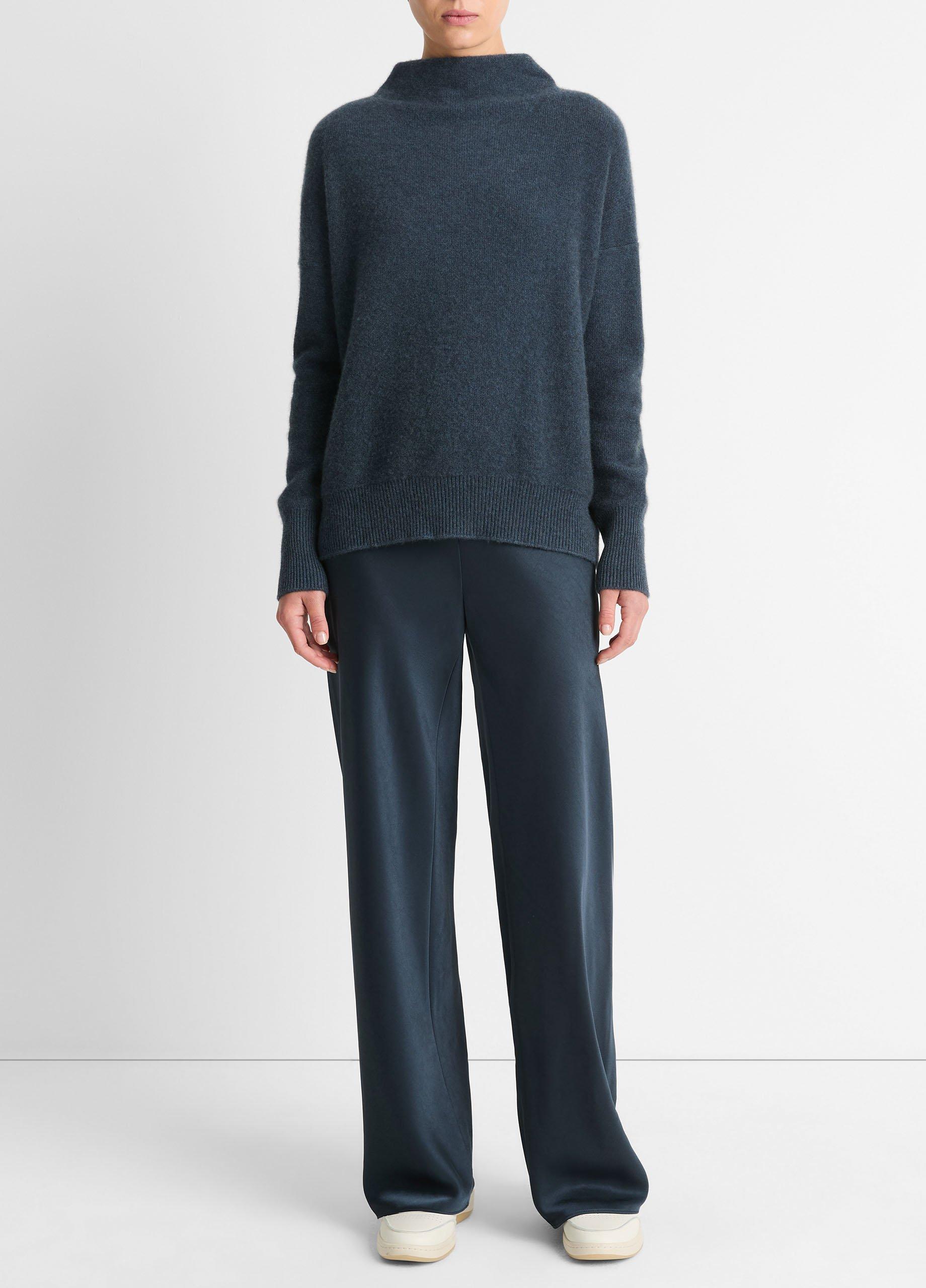 Vince Plush Cashmere Funnel-Neck Sweater