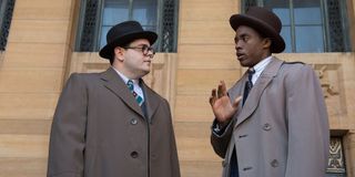 Josh Gad and Chadwick Boseman in Marshall