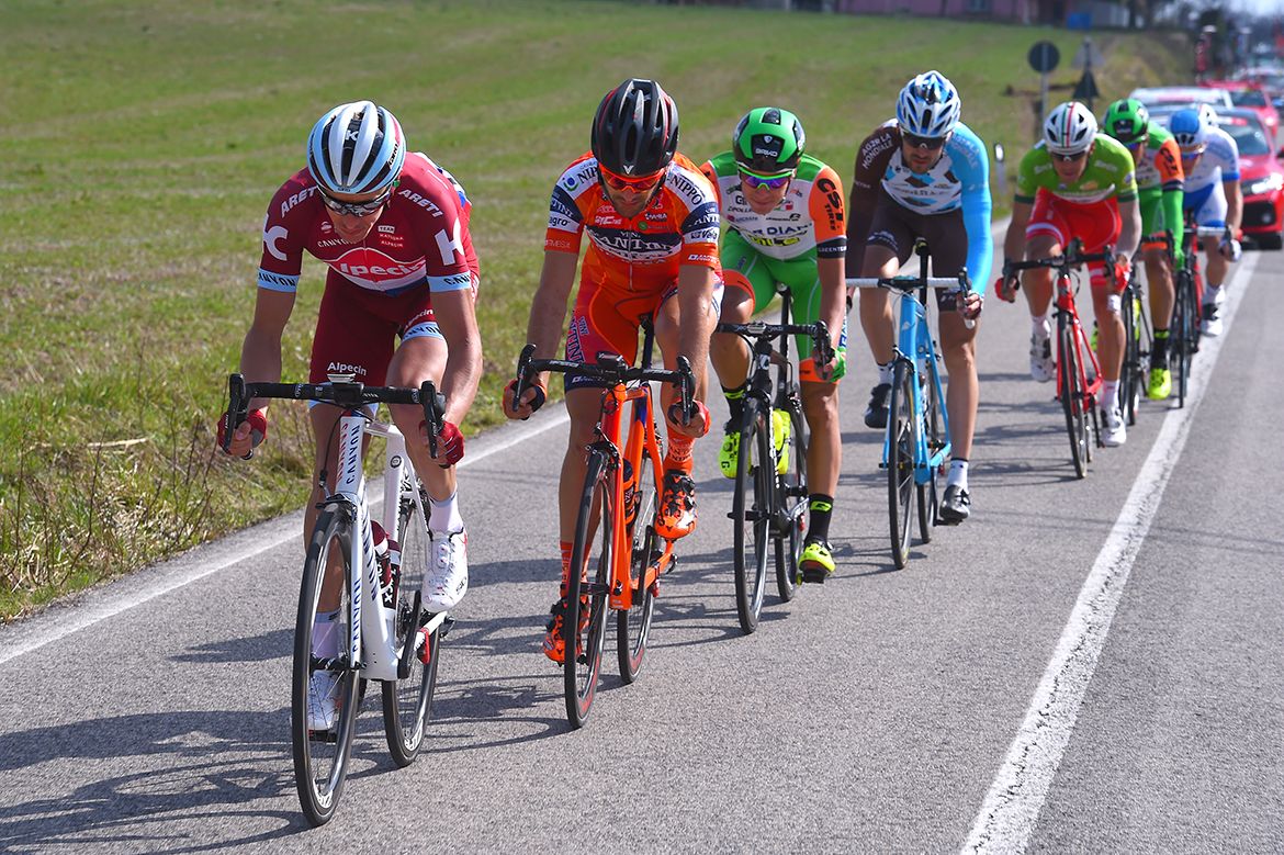 The breakaway on stage 6 of Tirreno-Adriatico