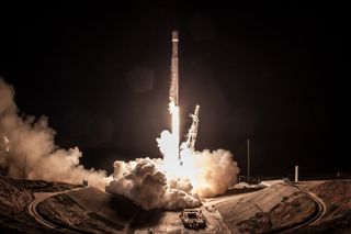 A used SpaceX Falcon 9 rocket lifts off from Space Launch Complex 4E at Vandenberg Air Force Base in California to deliver 10 Iridium Next communications satellites into orbit on Dec. 22, 2017.