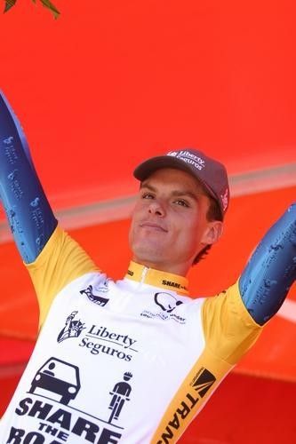 Luis Leon Sanchez Gil (Liberty Seguros) in the young rider's jersey