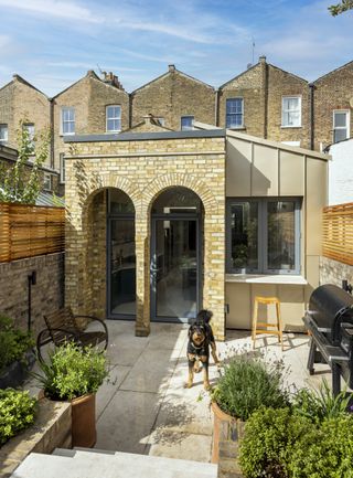 A home extension with arched brickwork