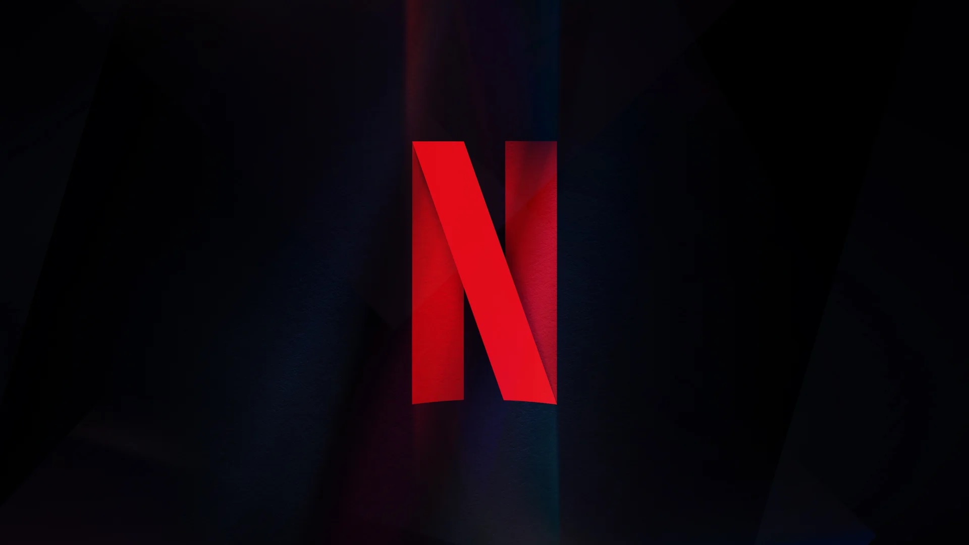 Netflix red N logo on a black background 